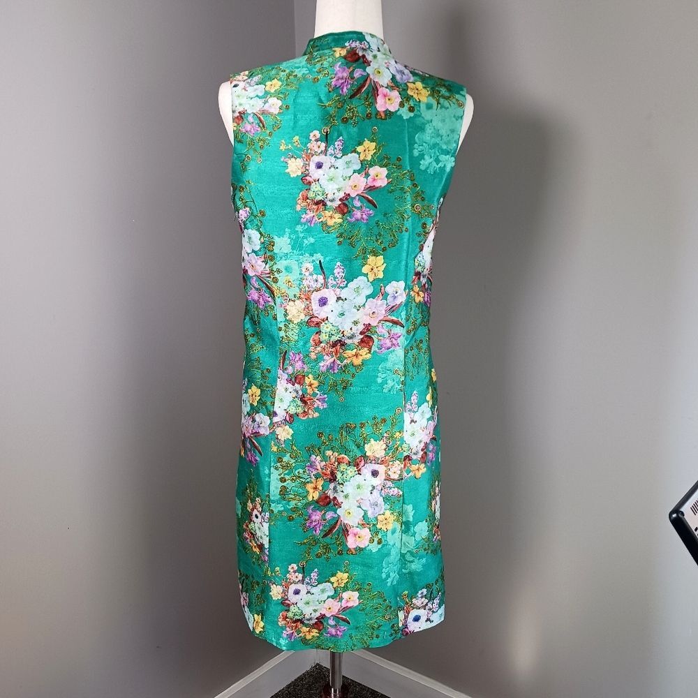 MODCLOTH Sleeveless Sheath Mini Dress 60s Floral Rare Era of Aplomb Size M NEW - Picture 5 of 13